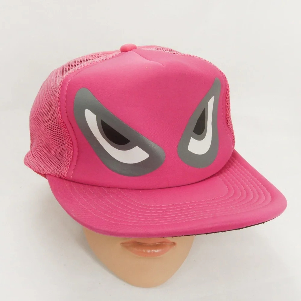 Vintage Y2K 2000s Shark Mouth Hot Pink Trucker Hat
